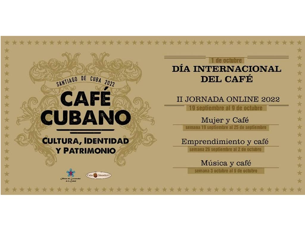 Cartel del evento Café cubano: cultura, identidad y patrimonio