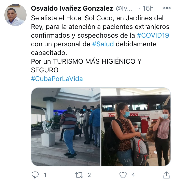 Twitt del Dr. Iváñez