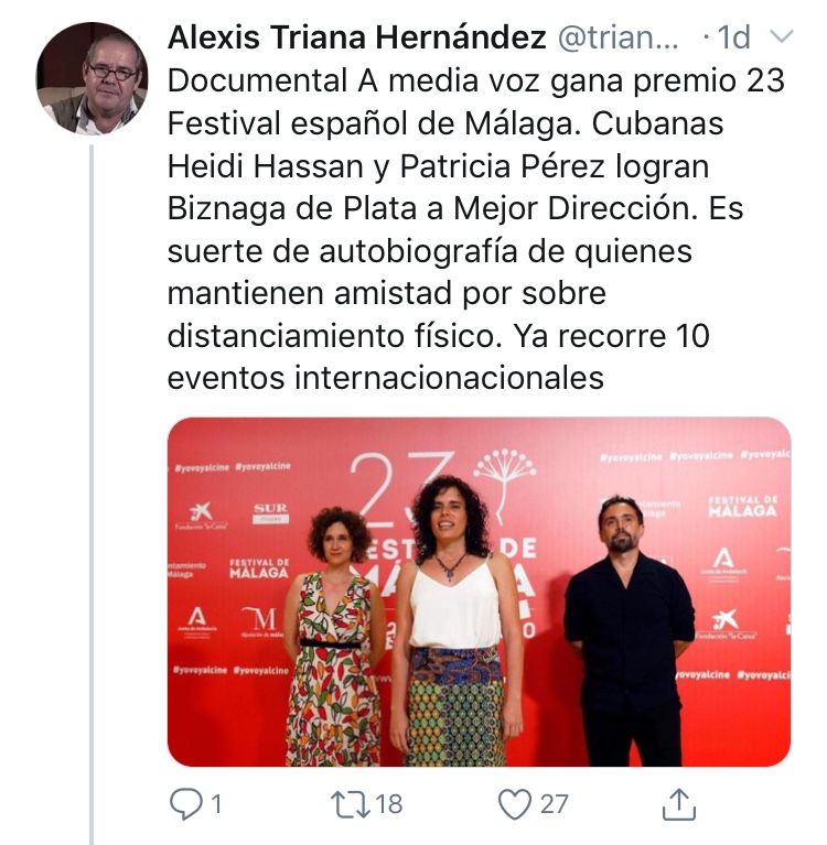 Twitt de Alexis Triana