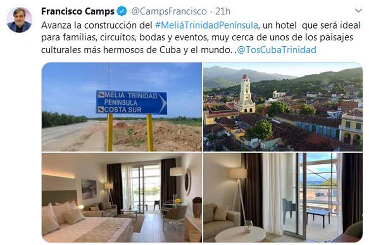 Twitt-FranciscoCamps-MeliáCuba