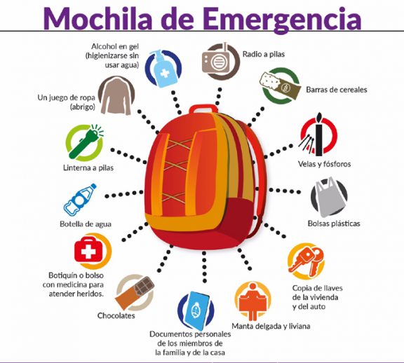 mochila de emergencia