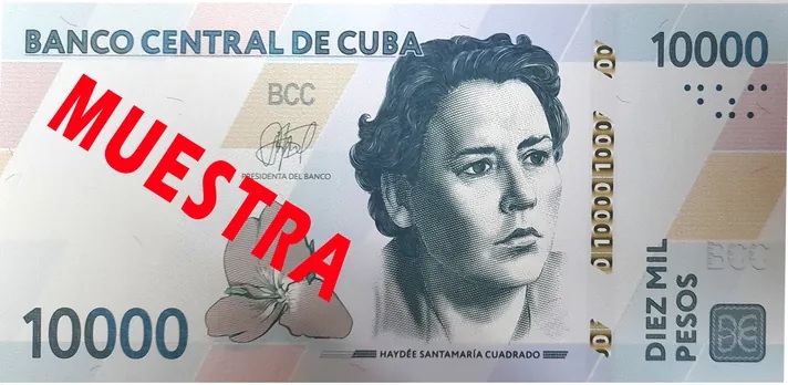 Billete de 10000 pesos cubanos