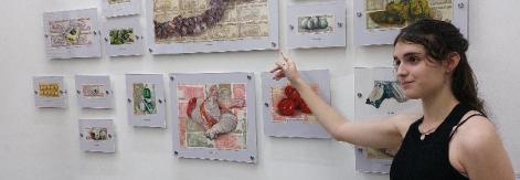 Joven artista cubana abre su primera exposición con el empleo de billetes nacionales