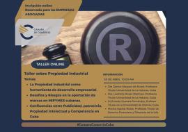 Cámara de Comercio anuncia taller sobre propiedad industrial en Cuba