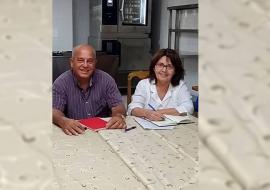 Foto tomada en un intercambio de trabajo en el proyecto Artechef.