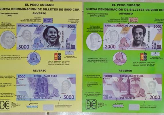 Cuba introduce billetes de 2 000 y 5 000 CUP