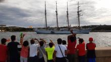 Arriba a La Habana buque-escuela de la Armada del Reino de España