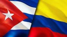 Cuba y Colombia banderas